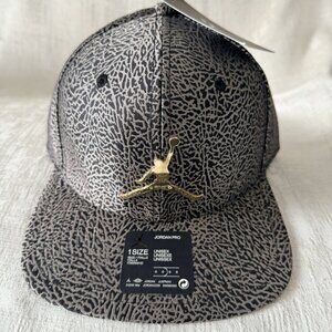 Air Jordan Jumpman Pro Ingot Elephant Print Hat Cap AH1576-013 Snapback Rare!